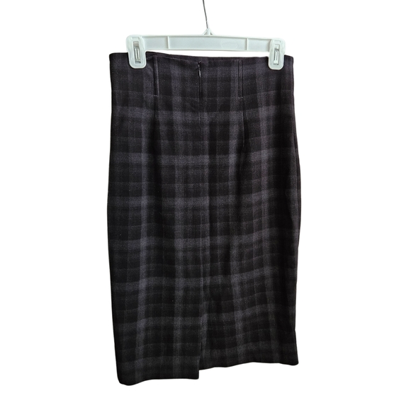 Sandra Angelozzi -plaid high waist pencil skirt - us size 2 - Picture 1 of 4